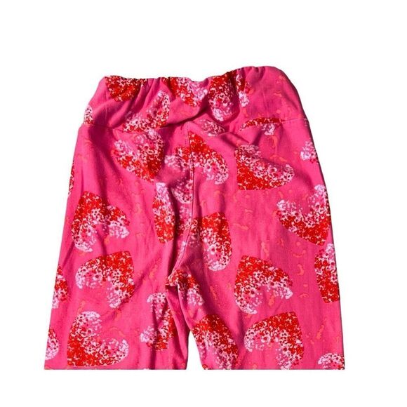 LuLaRoe Valentine's One Size Pink Red Graphic Hearts Soft Leggings 0-10 - Picture 8 of 12